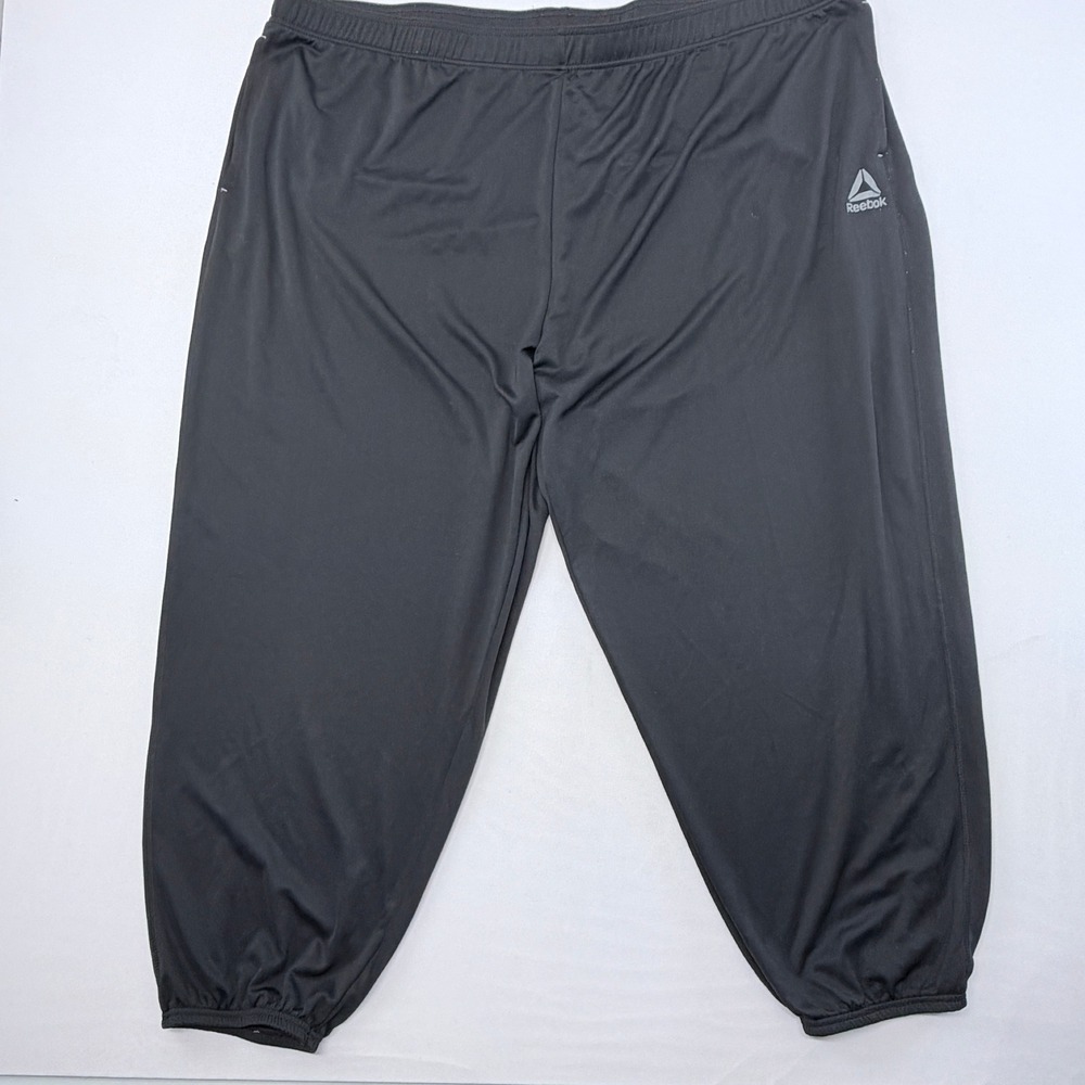 Reebok Speedwick Black Cropped Jogger Pants Mens 4XL Plus Size Activewear Pocket